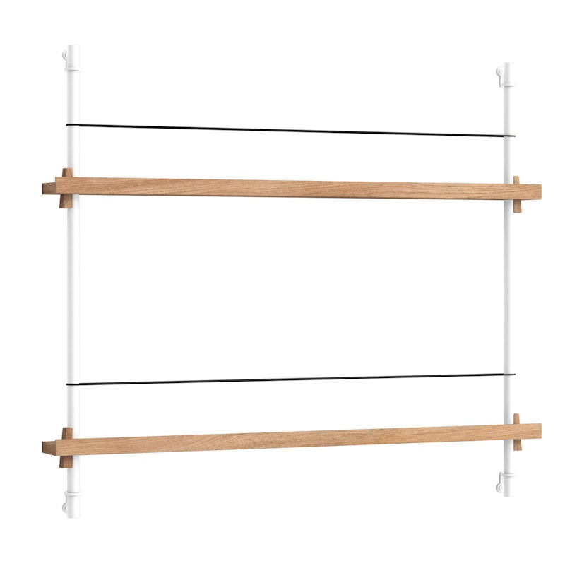 Magazine Hylly 73x85 cm, Tammi/Valkoinen