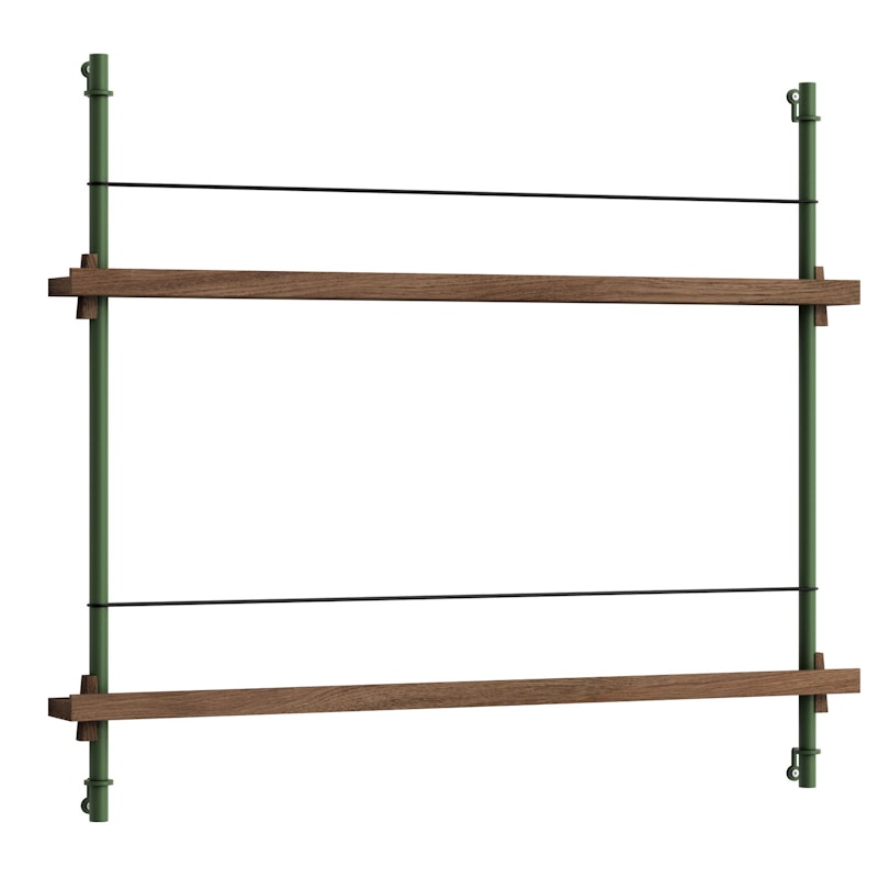 Magazine Hylly 73x85 cm, Savustettu Tammi/Vihreä