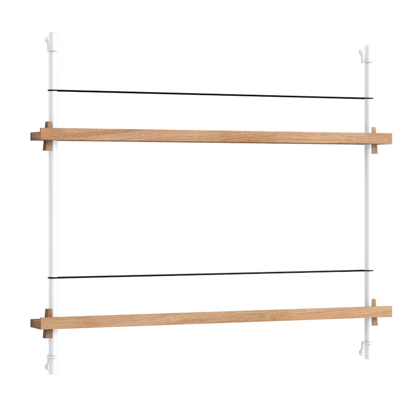 Magazine Hylly 73x85 cm, Tammi/Valkoinen