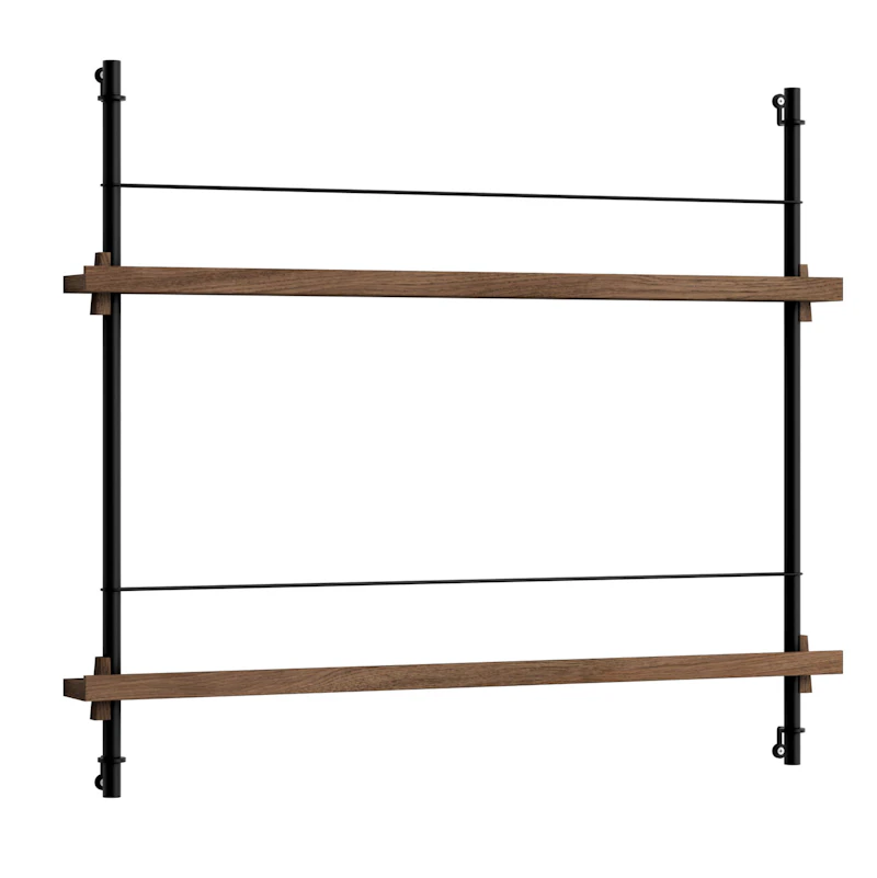 Magazine Hylly 73x85 cm, Savustettu Tammi/Musta