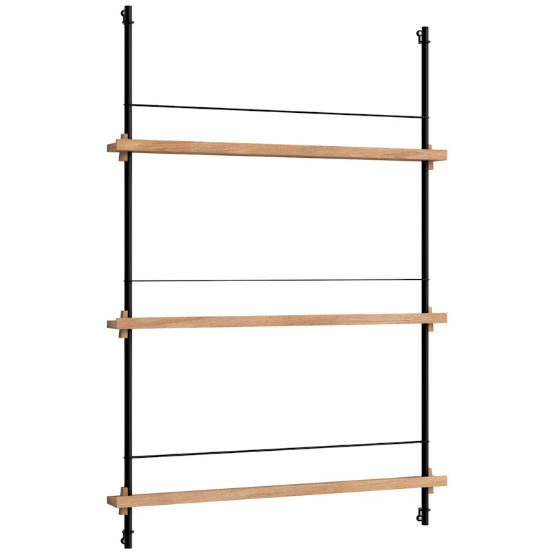 Magazine Hylly 85x123 cm, Oak/Musta
