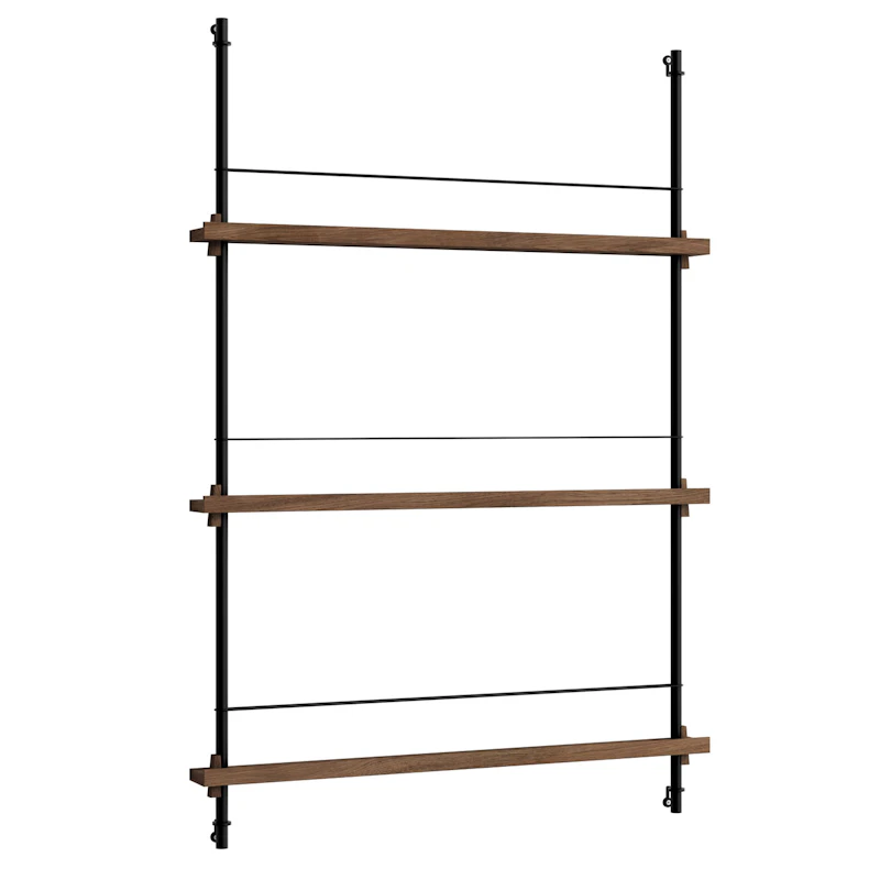 Magazine Hylly 85x123 cm, Savustettu Tammi/Musta