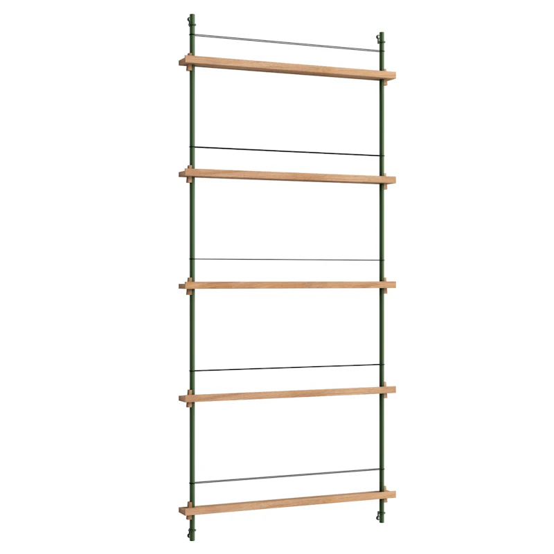 Magazine Hylly 85x188 cm, Tammi/Vihreä