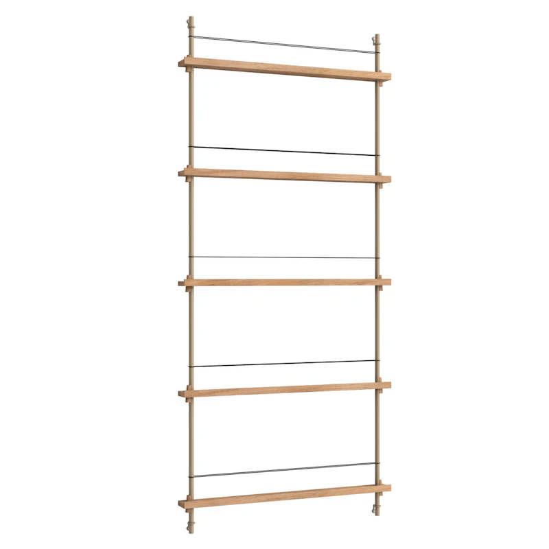 Magazine Hylly 85x188 cm, Tammi/Warm Grey