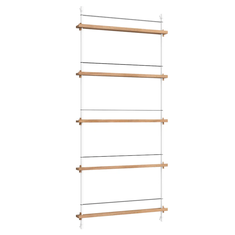 Magazine Hylly 85x188 cm, Tammi/Valkoinen