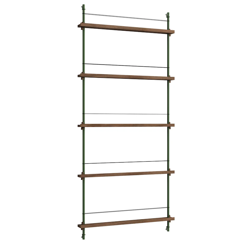 Magazine Hylly 85x188 cm, Savustettu Tammi/Vihreä