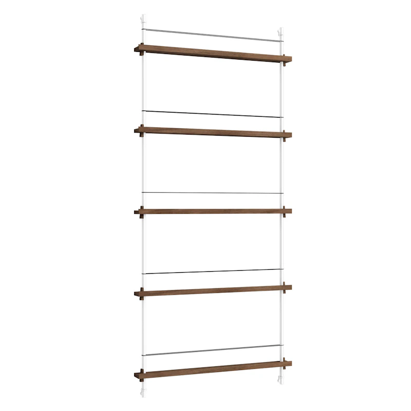 Magazine Hylly 85x188 cm, Savustettu Tammi/Valkoinen