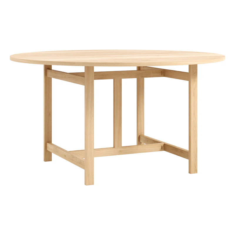 Round Ruokapöytä Ø130 cm, Tammi