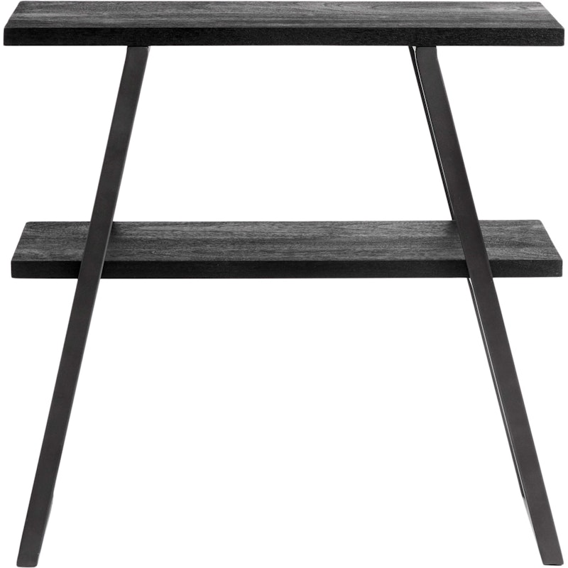 Quill Konsolipöytä / Kirjahylly H75 cm, Musta Mangopuu / Rauta