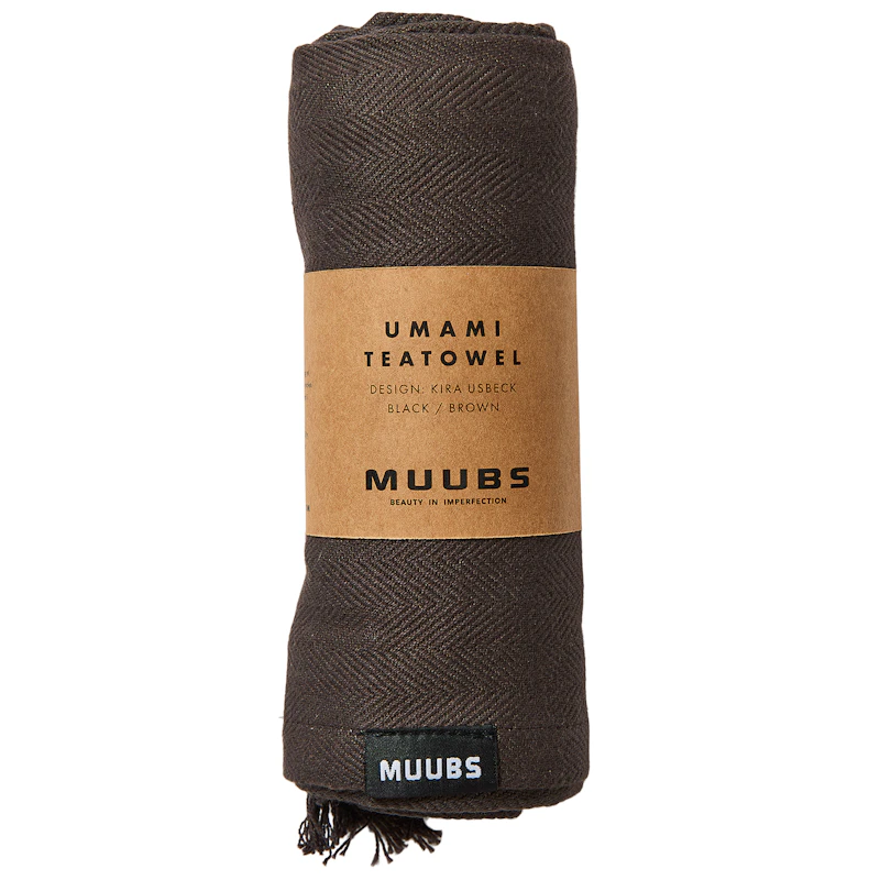 Umami Astiapyyhe 50x70 cm, Ruskea / Musta