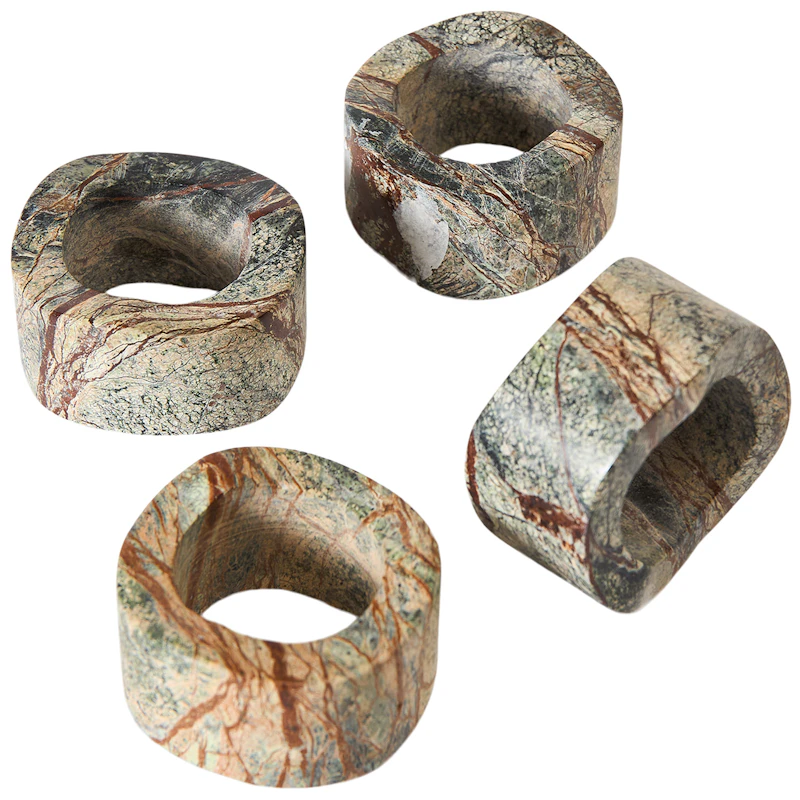 Vita Lautasliinarenkaat 4 kpl:n pakkaus, Seagrass