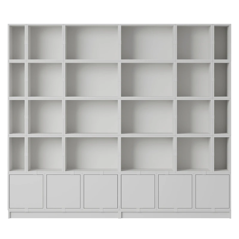 Stacked Configuration 1 Kirjahylly, Harmaa