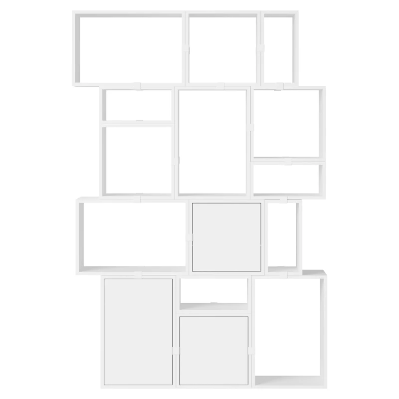 Stacked Configuration 2 Kirjahylly, Valkoinen