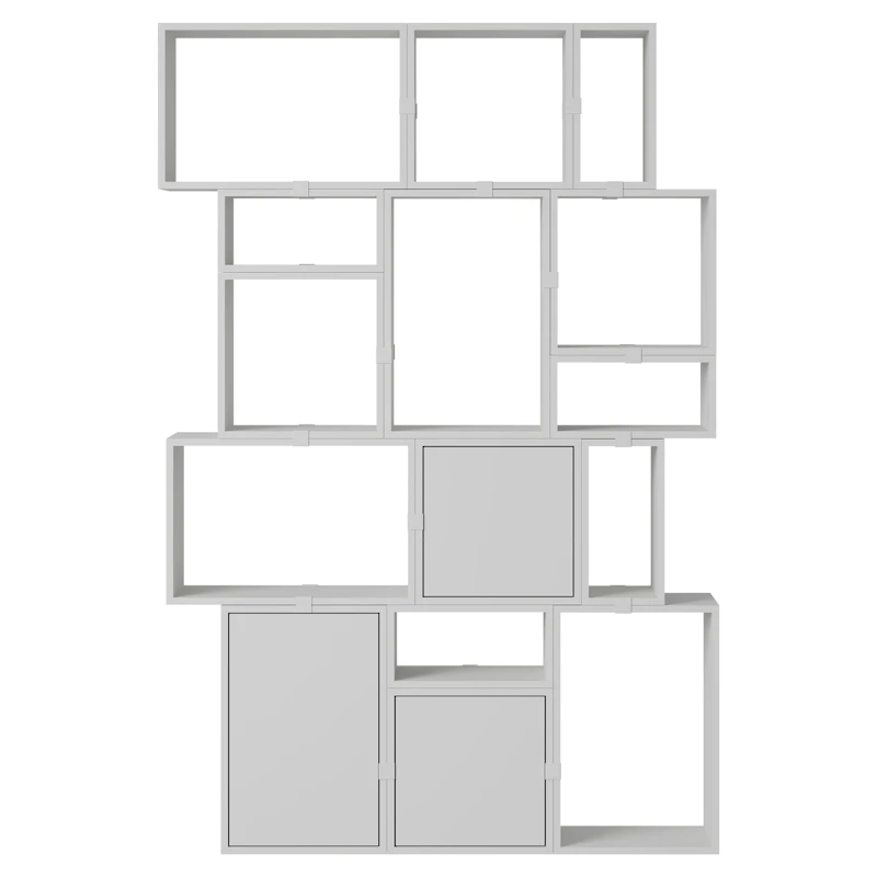 Stacked Configuration 2 Kirjahylly, Harmaa