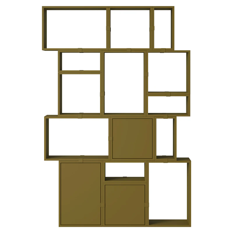 Stacked Configuration 2 Kirjahylly, Tummanvihreä