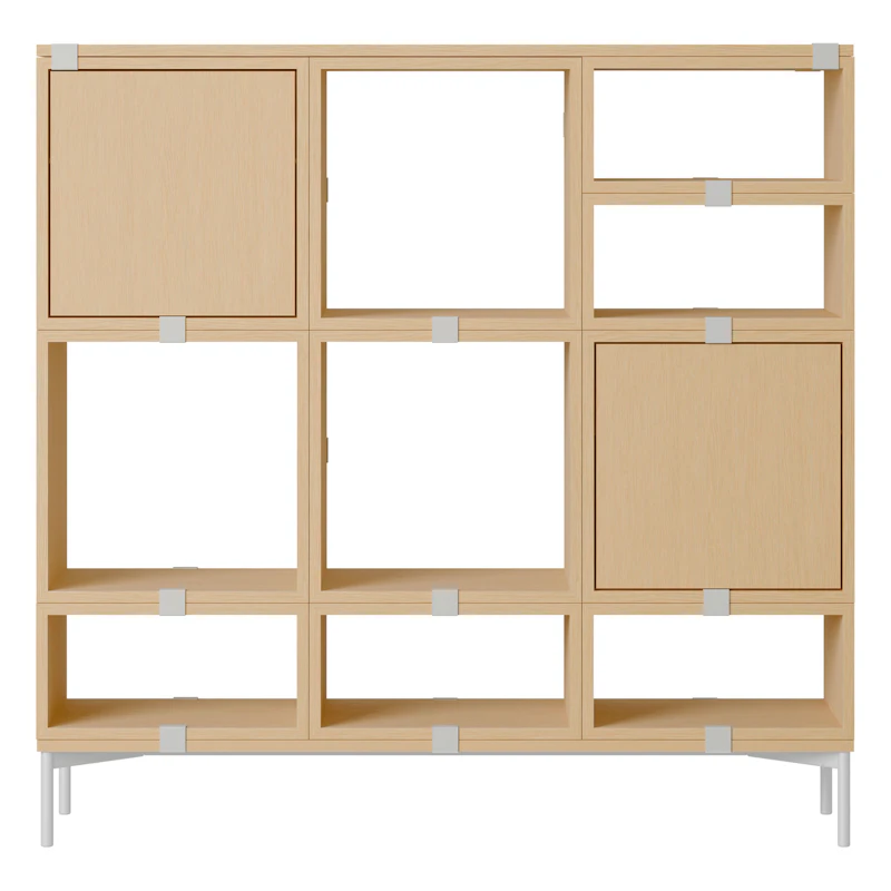 Stacked Configuration 3 Säilytys hylly, Tammi