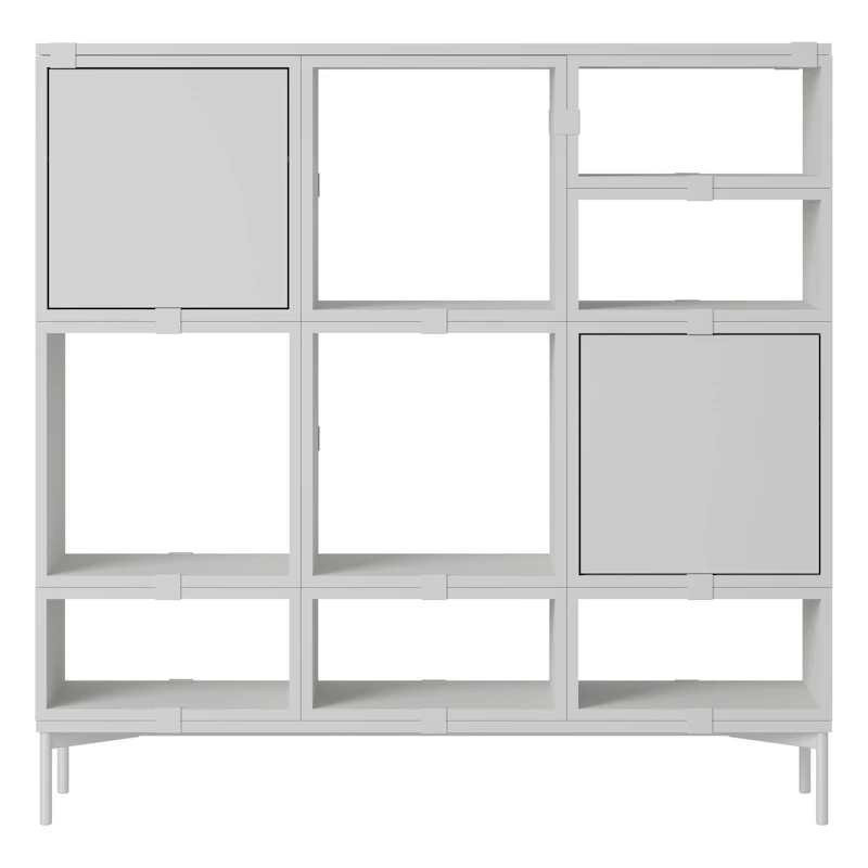 Stacked Configuration 3 Säilytys hylly, Harmaa