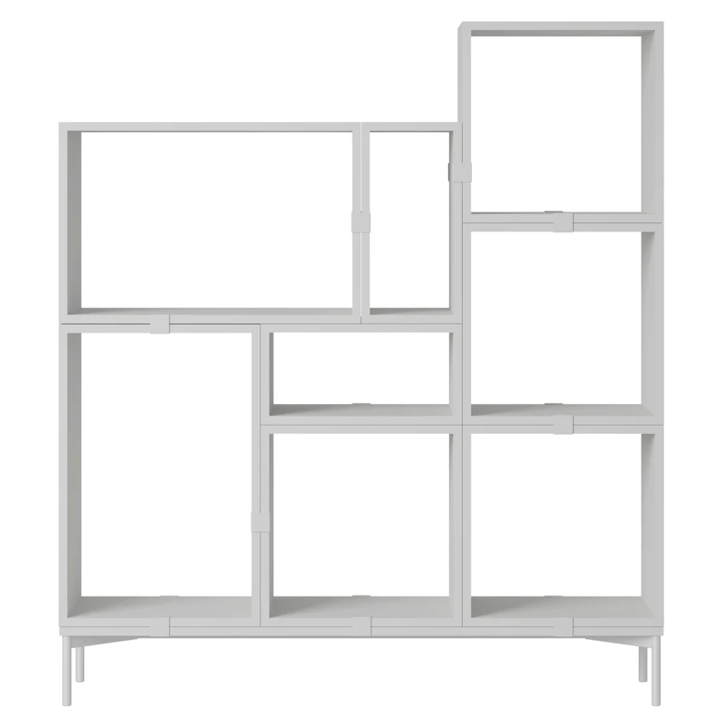 Stacked Configuration 5 Kirjahylly, Harmaa
