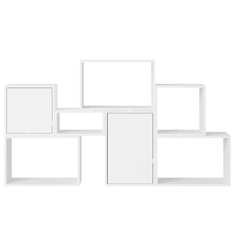 Stacked Configuration 6 Kirjahylly, Valkoinen
