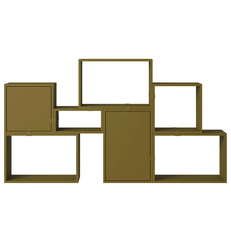 Stacked Configuration 6 Kirjahylly, Tummanvihreä
