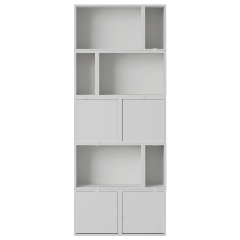Stacked Configuration 8 Kirjahylly, Harmaa