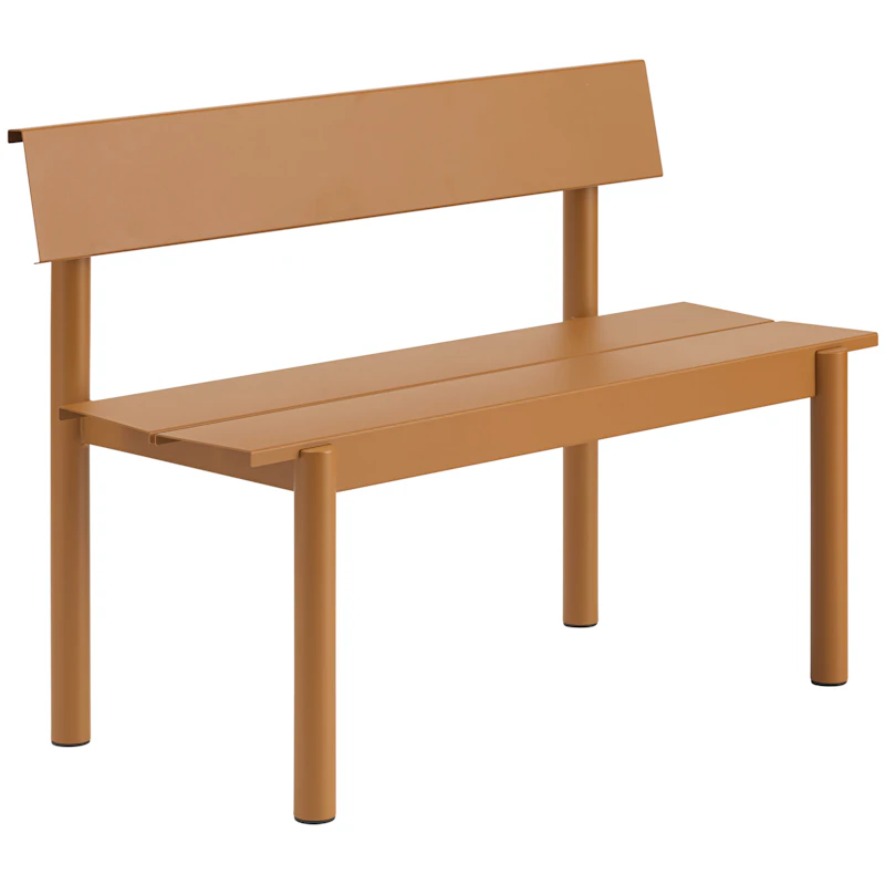 Linear Penkki Selkänojalla 110 cm, Burnt Orange