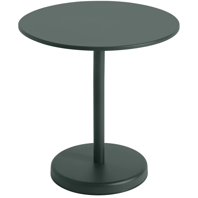 Linear Pöytä Teräs Ø70 cm, Tummanvihreä