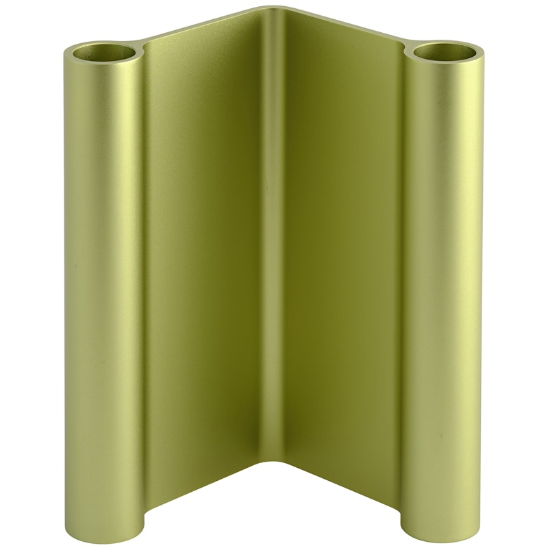 Pair Candle Holder 18 cm, Green