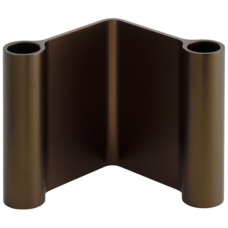 Pair Candle Holder 11 cm, Brown