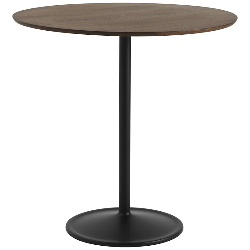 Soft Baaripöytä Ø95x95 cm, Tummaöljytty Tammi / Musta