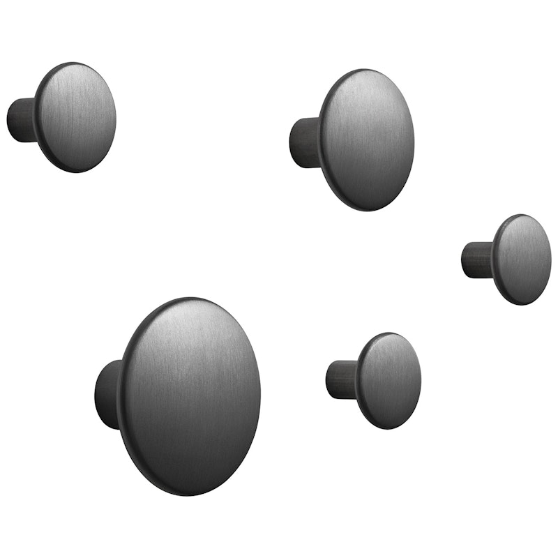 Dots Koukut Metalli 5 kpl:n pakkaus, Mustat