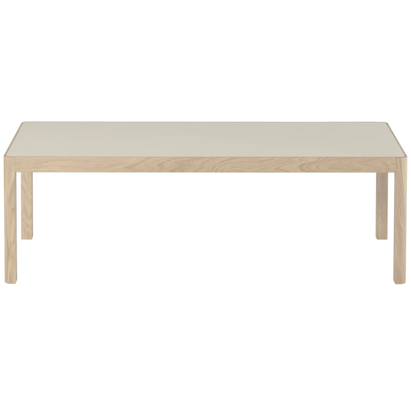 Workshop Sohvapöytä 43x120 cm, Warm Grey Linoleumi / Tammi