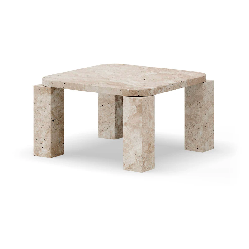 Atlas Sohvapöytä 60x60 cm, Unfilled Travertine