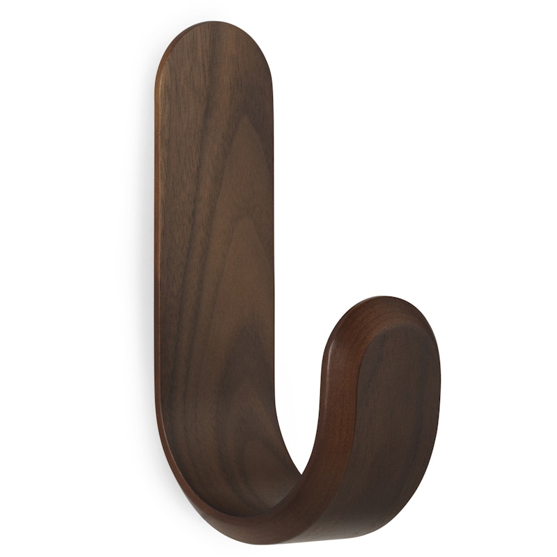 Curve Koukku 17,7x5,3 cm, Saksanpähkinä
