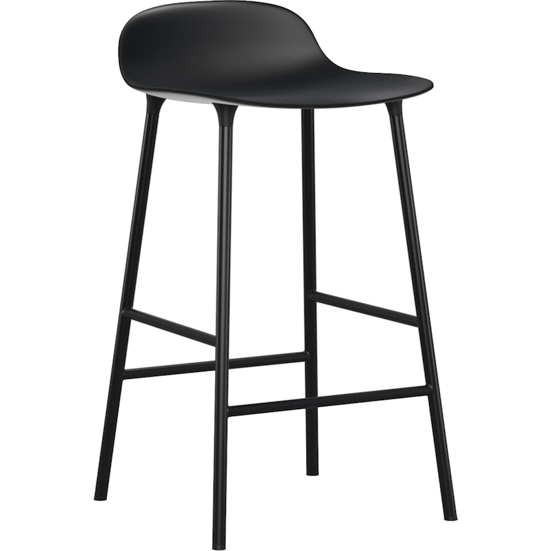 Form Baarituoli 65cm, Musta/Steel
