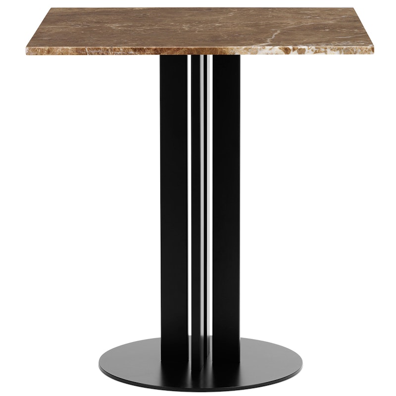 Scala Café Table H75 70x70 cm Marble Bistropöytä Valmistettu marmorista, Pöytälevy marmorista 70x70 cm Ruskea