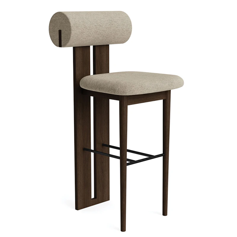 Hippo Bar Stool, Dark Smoke