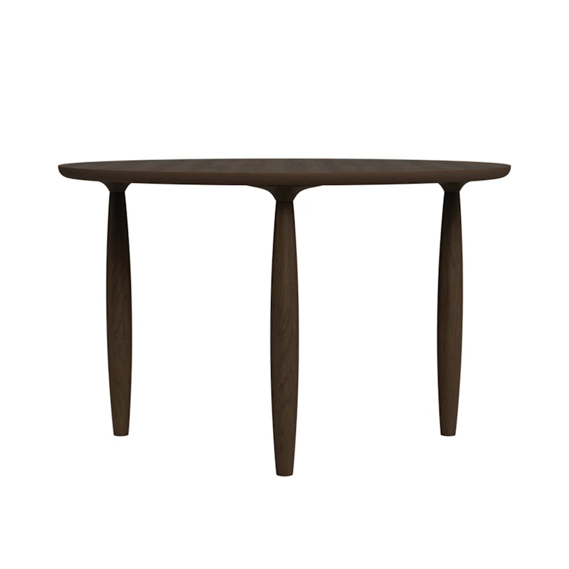 Oku Dining Table Ø120 cm, Dark Smoke