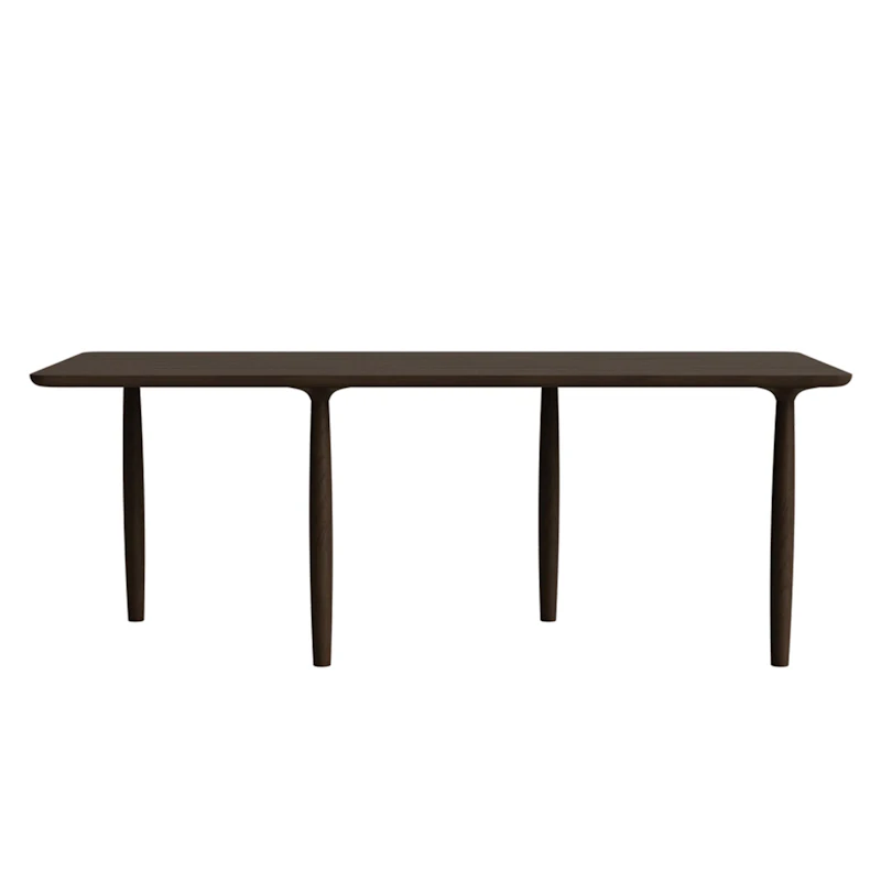 Oku Dining Table 95x200 cm, Dark Smoke