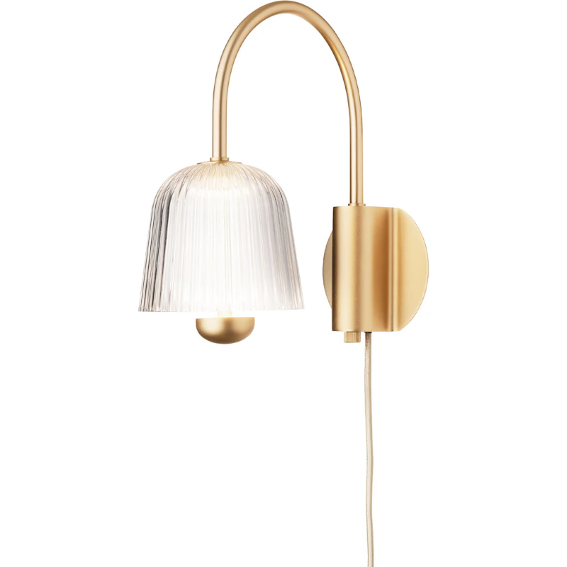 Asteea Seinävalaisin, Satin Brass / Kirkas