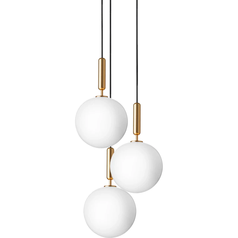 Miira 3 Kattokruunu 370 mm, Messinki / Opal