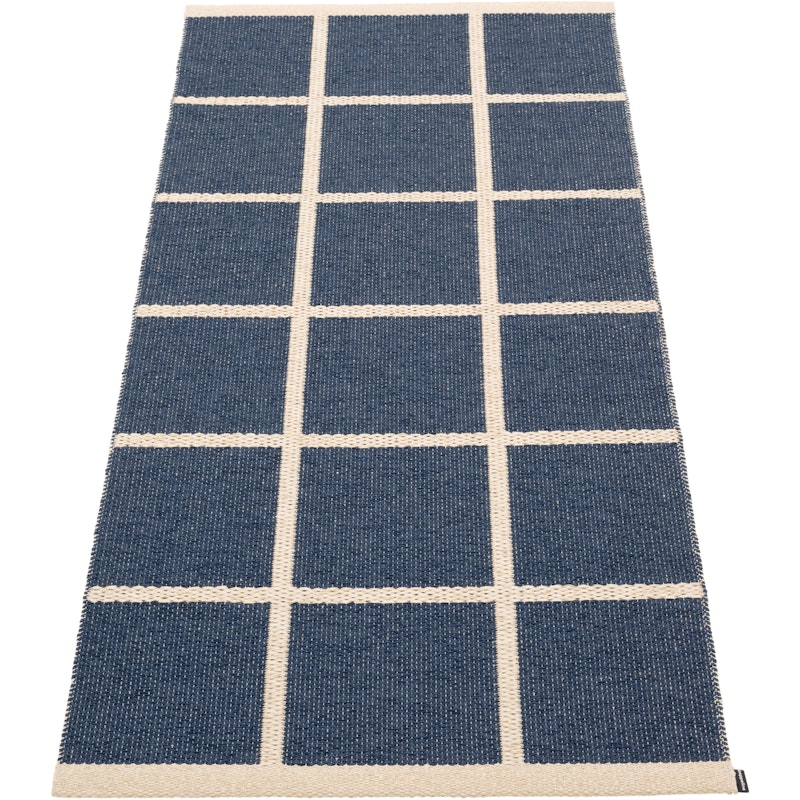 Criss Muovimatto Dark Blue / Cream, 70x150 cm
