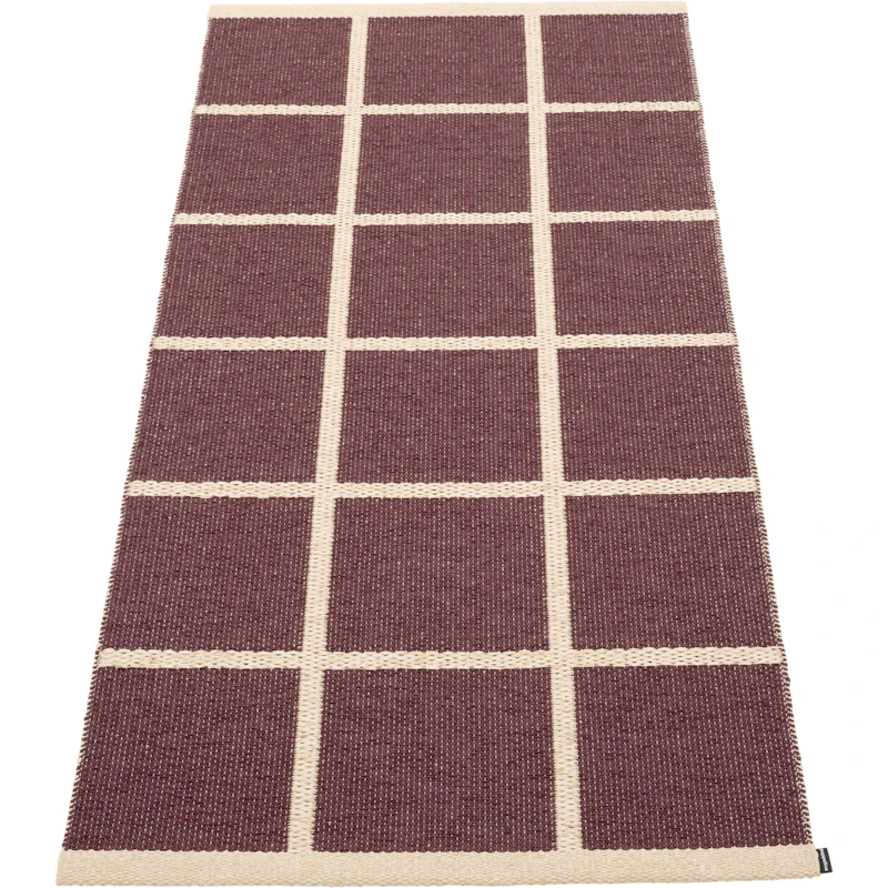 Criss Muovimatto Burgundy / Cream, 70x150 cm