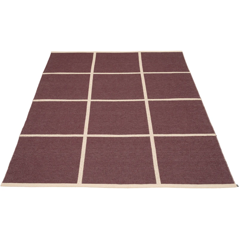 Criss Muovimatto Burgundy / Cream, 180x260 cm