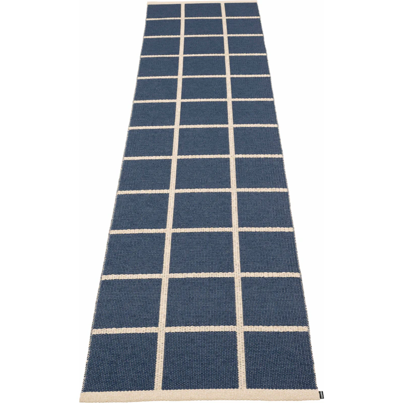 Criss Muovimatto Dark Blue / Cream, 70x300 cm