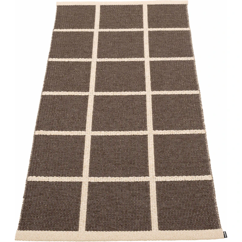 Criss Muovimatto Dark Brown / Cream, 70x150 cm