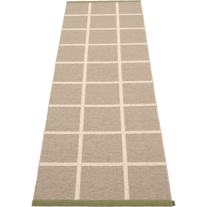 Criss Muovimatto Potato / Cream / Pine, 70x225 cm