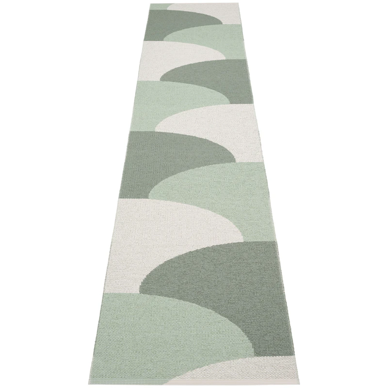 Hill Matto 70x360 cm, Army / Misty Mint / Fossil Grey