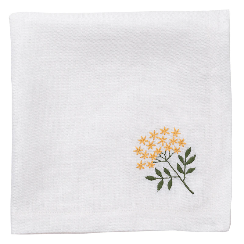Bouquet Pellavalautasliina 45x45 cm, Keltainen