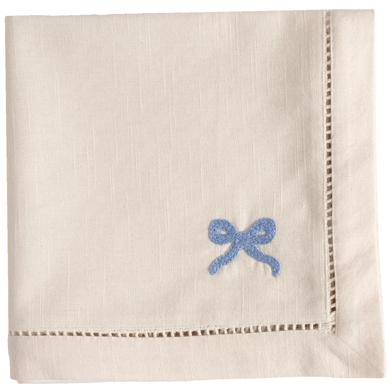 Bow Puuvillalautasliina 45x45 cm, Sininen